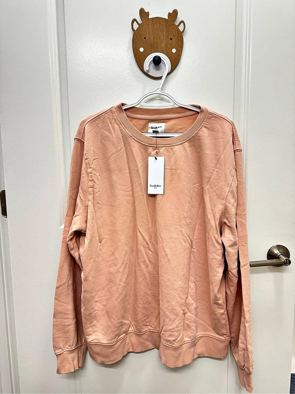 Goodfellow & Co Long Sleeve Sweatshirt in Pink Size XLarge NWT